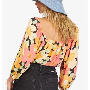 Billabong Sun City 2 Puff Sleeve Crop Top